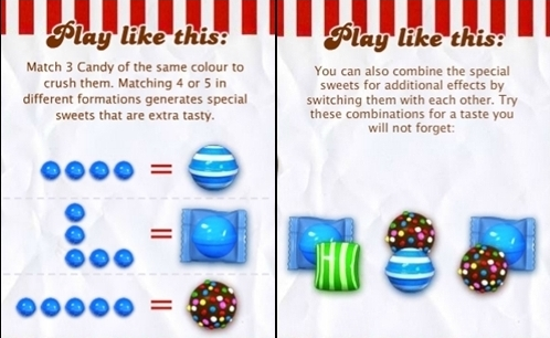 Candy crush combinations